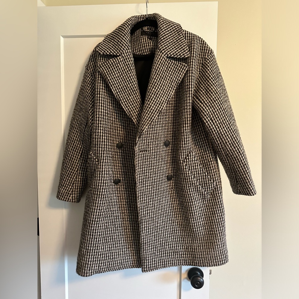 Rag and Bone Mina Wool Cocoon Plaid Coat